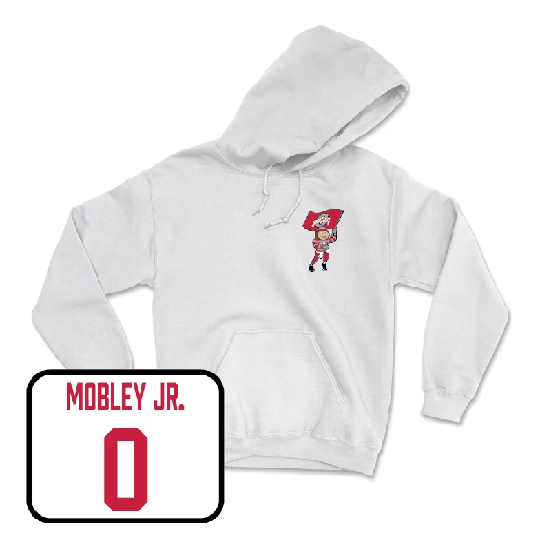 Men's basketball hoodie premium kit -Men's Basketball White Brutus Hoodie  - John Mobley Jr.