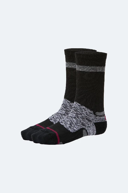 Basketball socks mid-calf -Oil And Gaz Sporty Unisex Hiking Sock D-Grey/L-Grey/Black/Brg