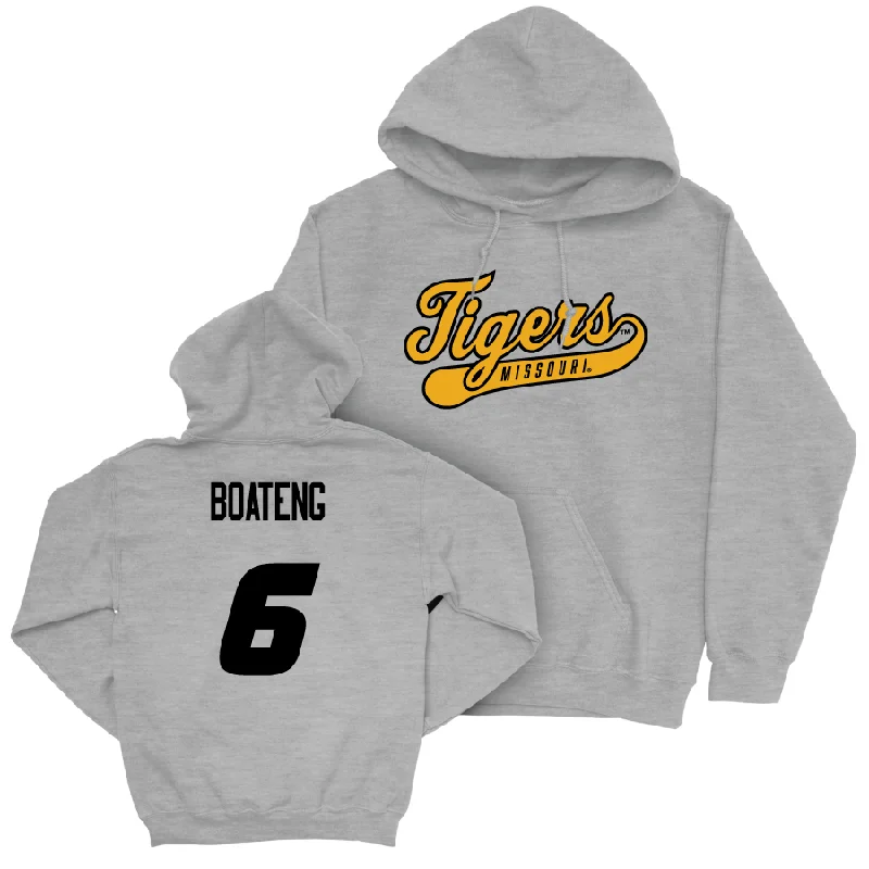 Men's basketball hoodie new styles -Sport Grey Men's Basketball Script Hoodie  - Annor boateng