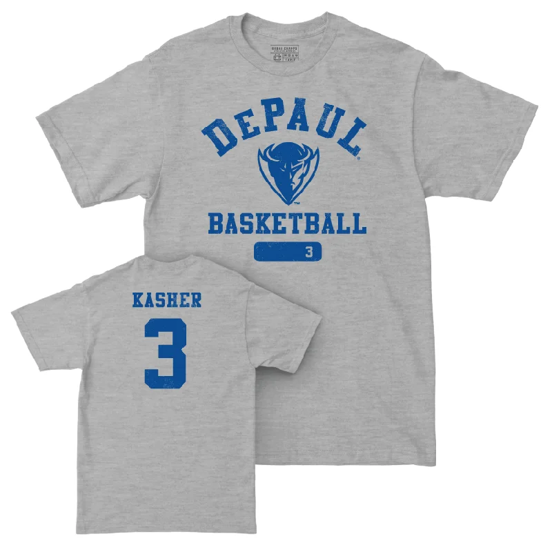 Men's basketball T-shirts fan -DePaul Men's Basketball Sport Grey Varsity Tee - Nate Kasher | #3