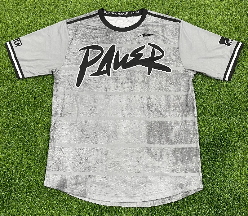 Basketball jerseys stylish-pro -Pauer Cement Grey/Black Graffiti Jersey