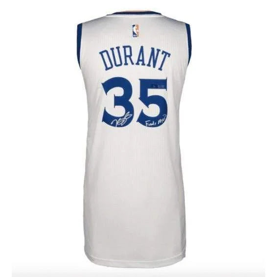 Basketball jerseys vintage-pro -Kevin Durant Signed Warriors Jersey Inscribed "Finals Mvp" #D/135 COA Autograph