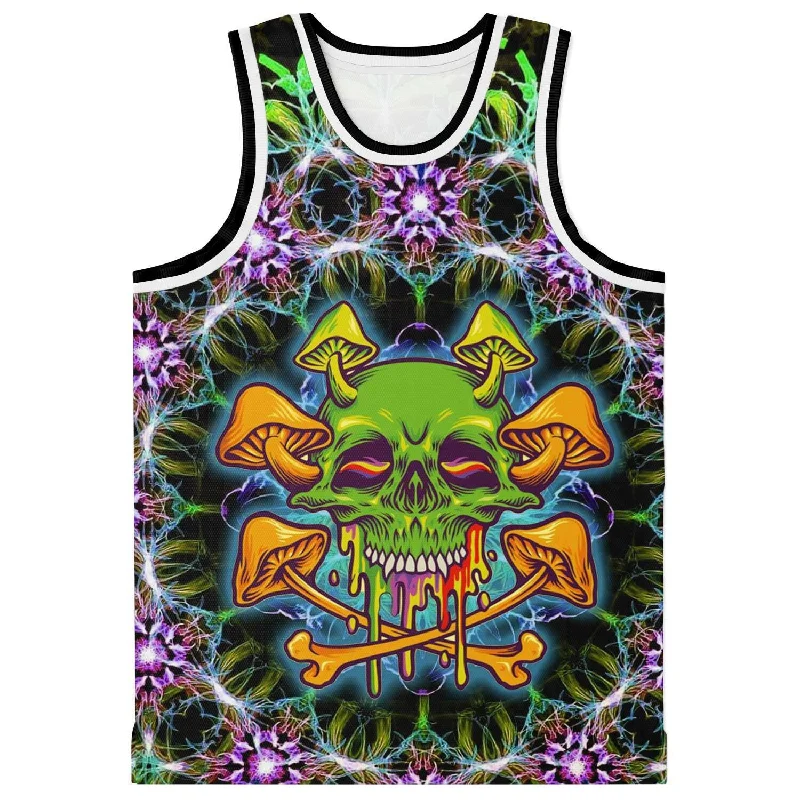 Basketball jerseys logo -Sugar Skull Mushroom Basketball Jersey