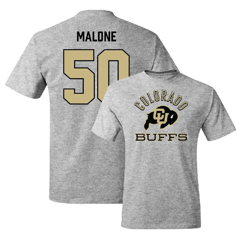 Men's basketball T-shirts modern-play -Sport Grey Men's Basketball Classic Tee  - Elijah Malone