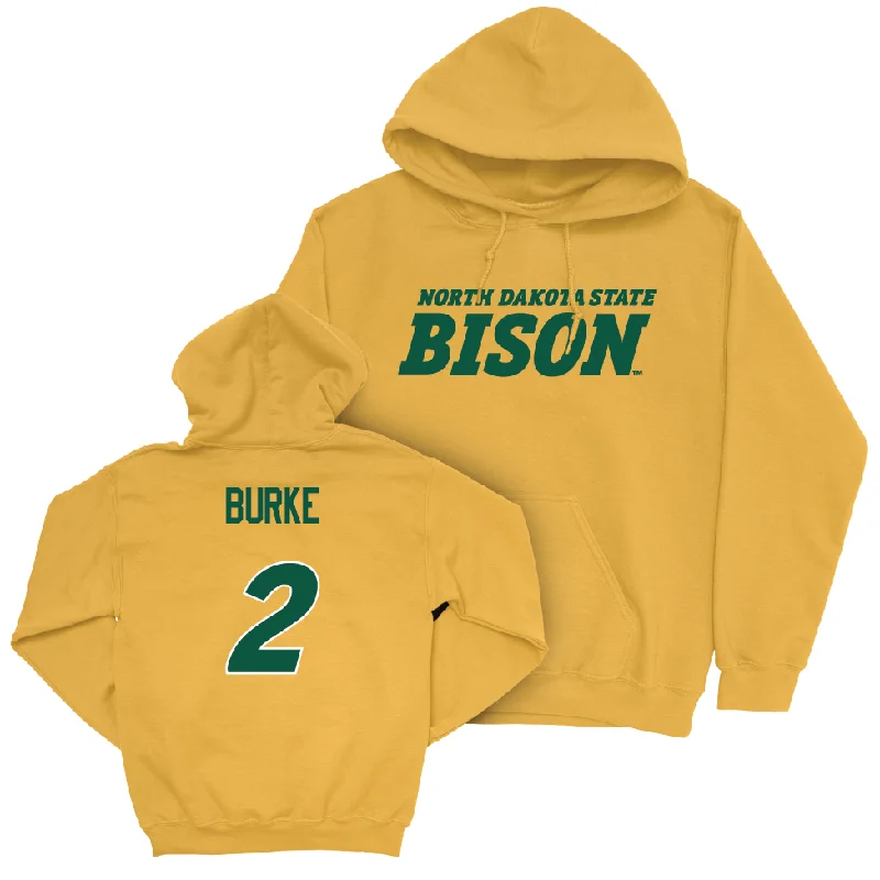 Men's basketball hoodie low-cost hoodies -Gold Men's Basketball Bison Hoodie - Jeremiah Burke