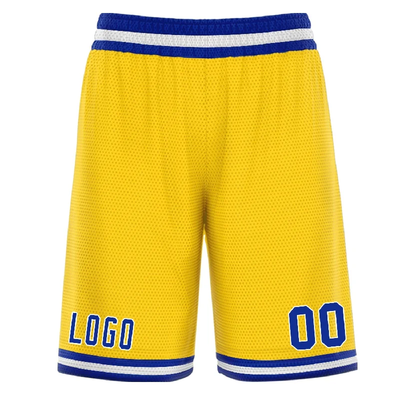 Men's basketball shorts intense-play pair -Custom Yellow Blue Basketball Shorts