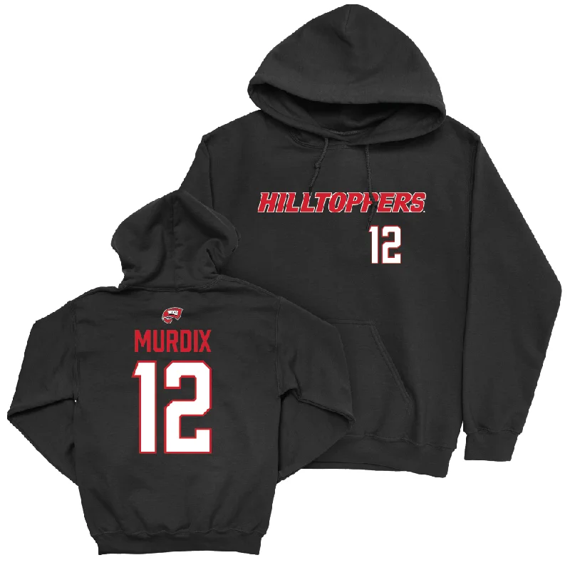 Men's basketball hoodie light apparel -WKU Men's Basketball Black Hilltoppers Hoodie - Terrion Murdix | #12