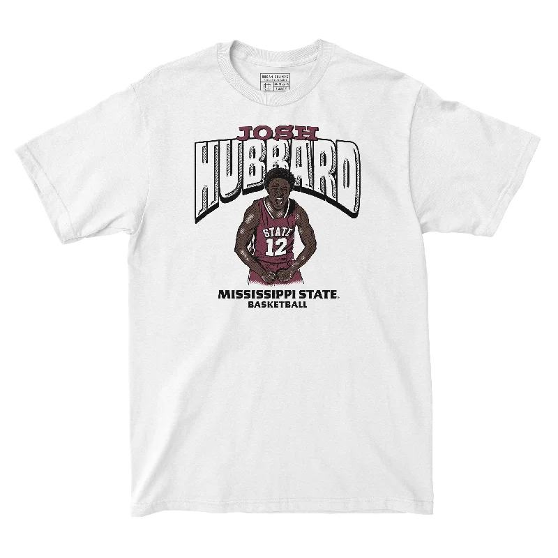 Men's basketball T-shirts bold-design -EXCLUSIVE RELEASE: Josh Hubbard Signature White Tee