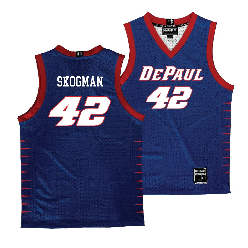 Basketball jerseys modern-performance -DePaul Men's Royal Basketball Jersey  - David Skogman