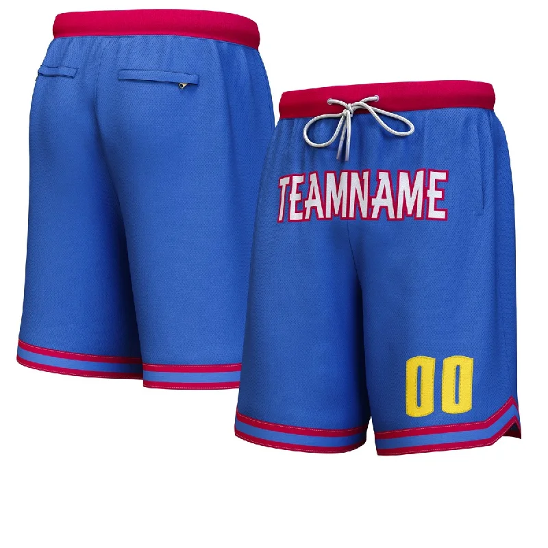 Men's basketball shorts performance set -Custom Royal White-Maroon Personalized Basketball Shorts