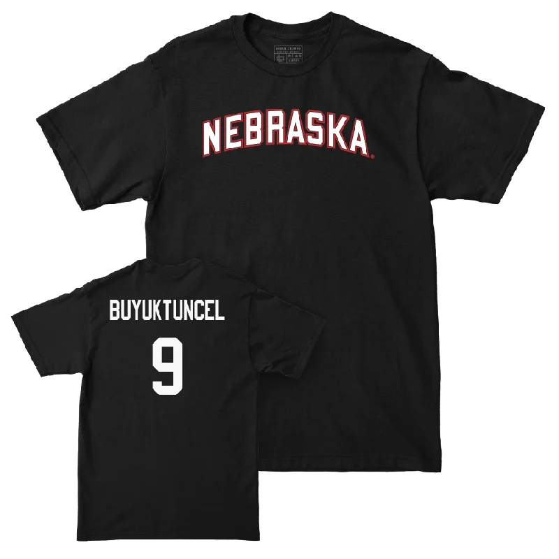 Men's basketball T-shirts white -Men's Basketball Black Nebraska Tee  - Berke Buyuktuncel