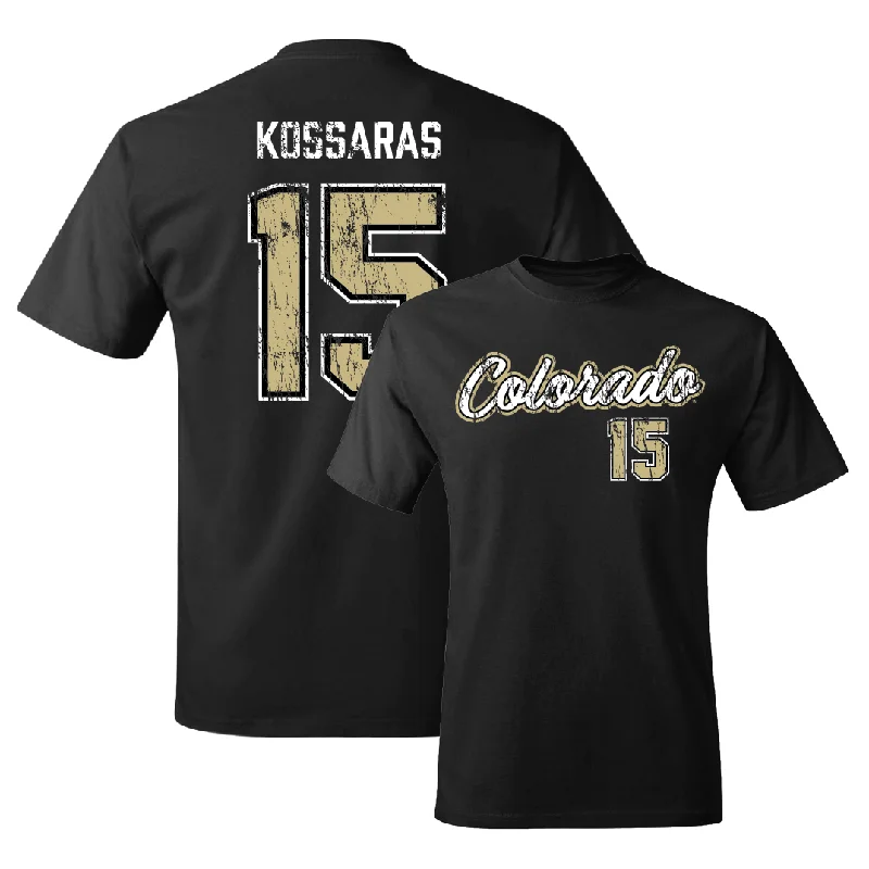 Men's basketball T-shirts fade-resistant -Men's Basketball Black Script Tee  - Felix Kossaras