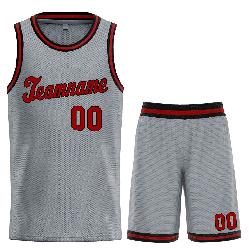 Basketball jerseys durable-fit -Custom Dark Gray Maroon-Black Classic Sets Sports Uniform Basketball Jersey