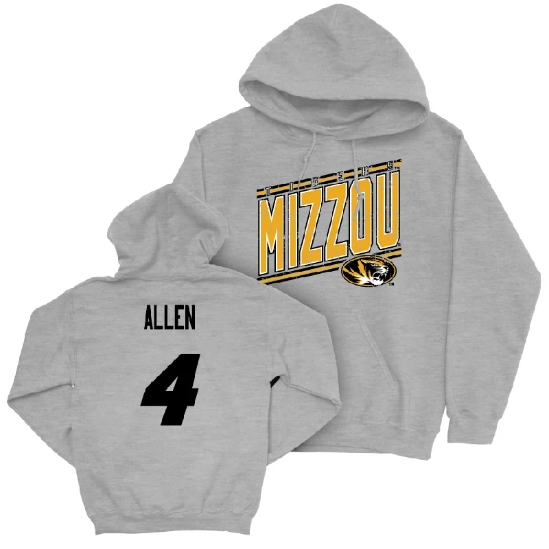 Men's basketball hoodie sleek design -Sport Grey Men's Basketball Vintage Hoodie  - Marcus Allen