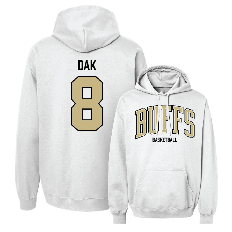 Men's basketball hoodie striking look -Men's Basketball White Arch Hoodie - Bangot Dak