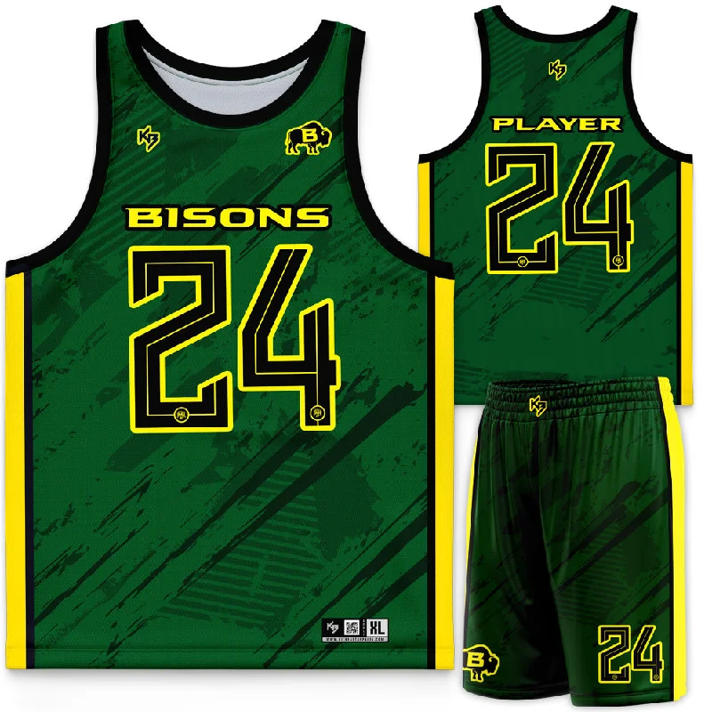 Basketball jerseys designer -Bisons Custom Basketball Uniform