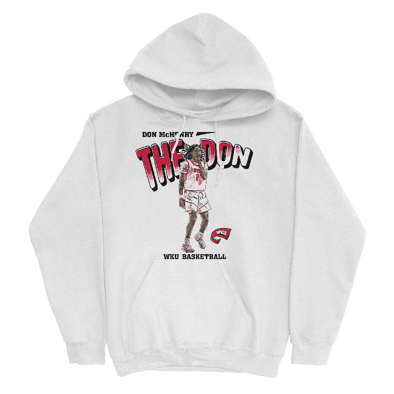 Men's basketball hoodie matched set -EXCLUSIVE RELEASE - Don McHenry Illustrated Hoodie in White