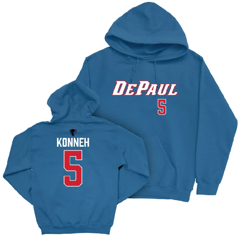 Men's basketball hoodie ultimate warmth -DePaul Men's Basketball Royal Sideline Hoodie - Sekou Konneh | #5