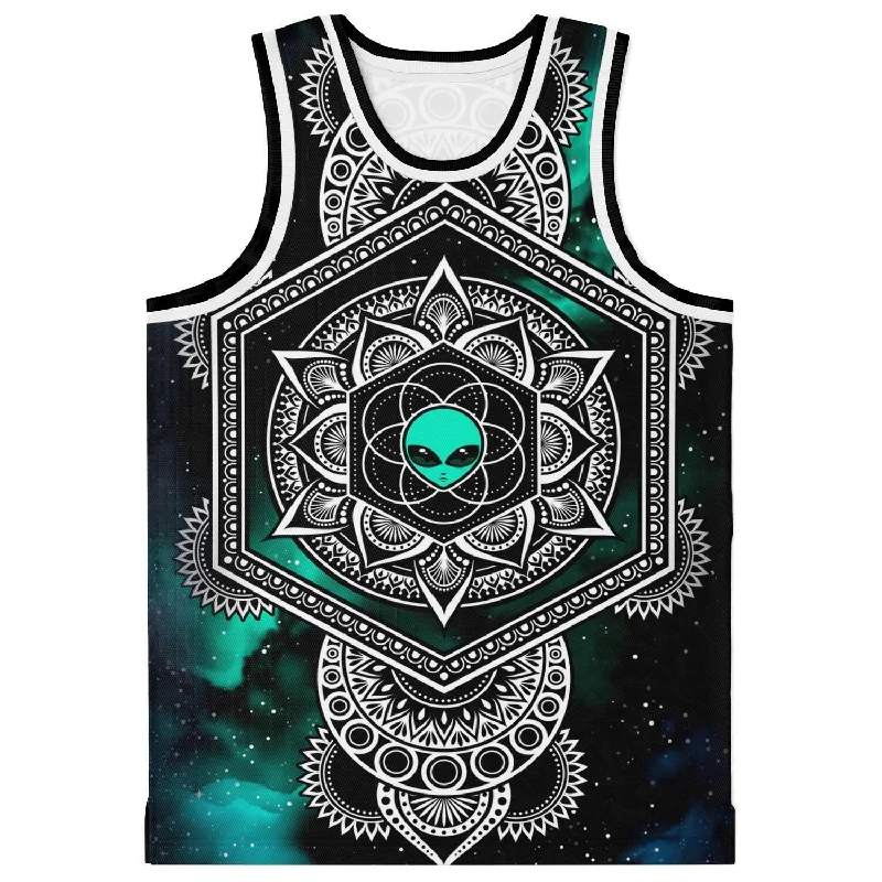 Basketball jerseys stretch -Alien Mandala Basketball Jersey