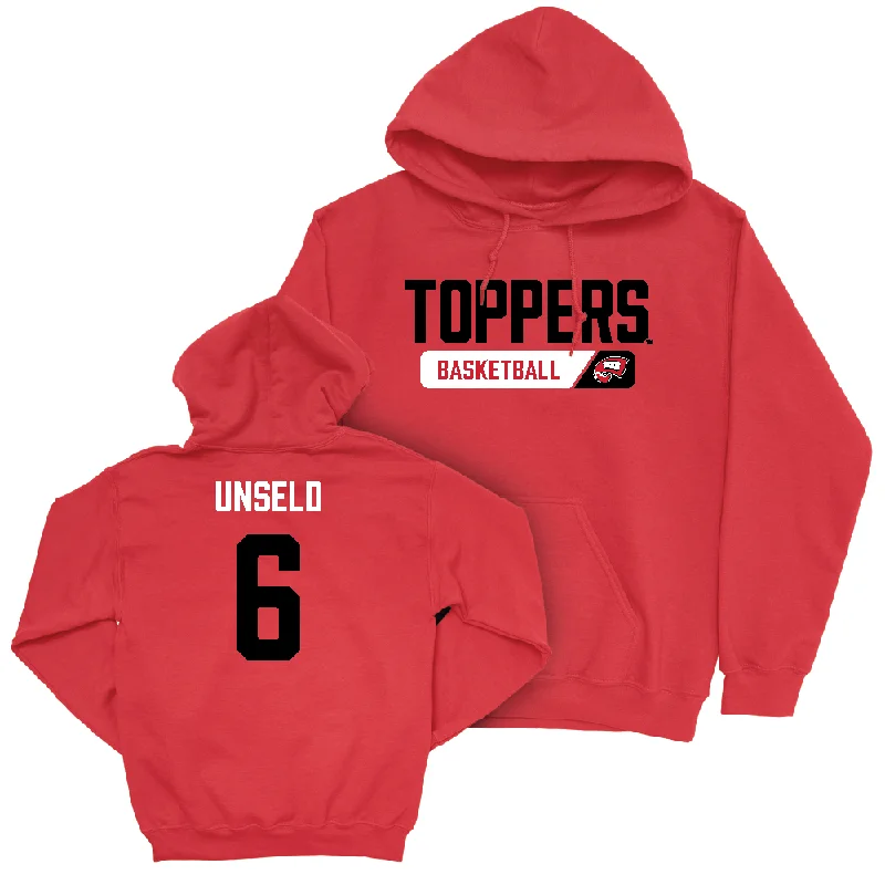 Men's basketball hoodie player kit -WKU Men's Basketball Red Staple Hoodie  - Kade Unseld