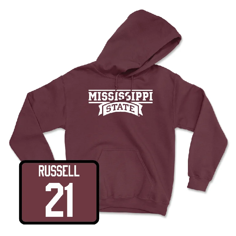 Men's basketball hoodie team edition -Maroon Men's Basketball Team Hoodie  - MJ Russell