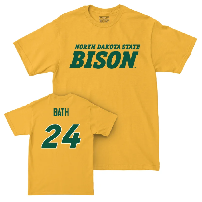 Men's basketball T-shirts lightweight-retro -Gold Men's Basketball Bison Tee  - Patrick Bath