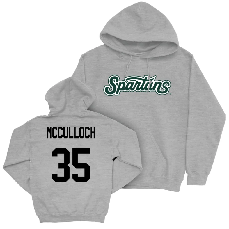 Men's basketball hoodie excellent quality -Sport Grey Men's Basketball Script Hoodie   - Jesse McCulloch