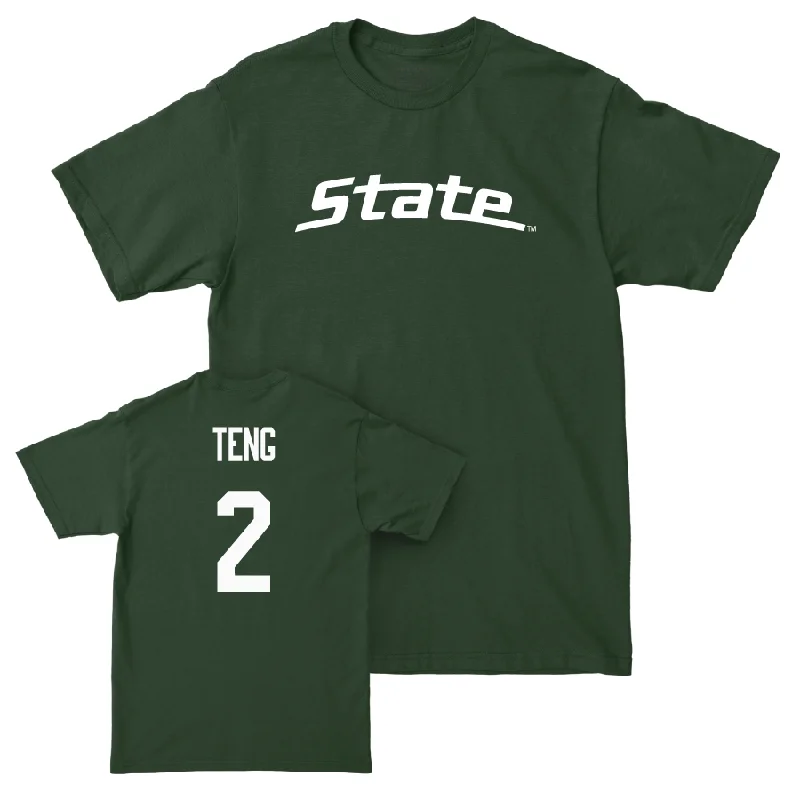 Men's basketball T-shirts modern-game -Green Men's Basketball State Tee   - Kur Teng