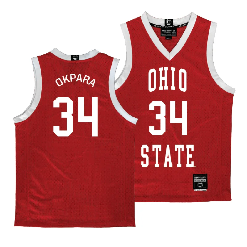 Basketball jerseys lightweight -Ohio State Men's Red Basketball Jersey - Felix Okpara | #34