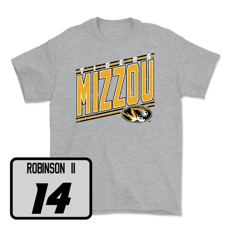 Men's basketball T-shirts modern-breathable -Sport Grey Men's Basketball Vintage Tee - Anthony Robinson II