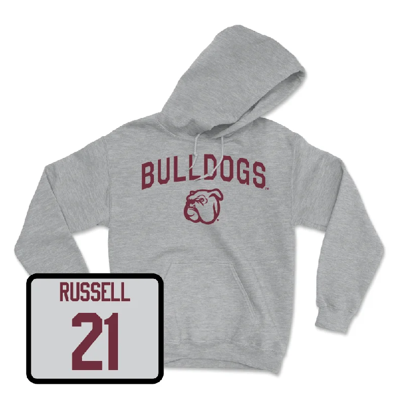 Men's basketball hoodie custom special -Sport Grey Men's Basketball Bulldogs Hoodie  - MJ Russell