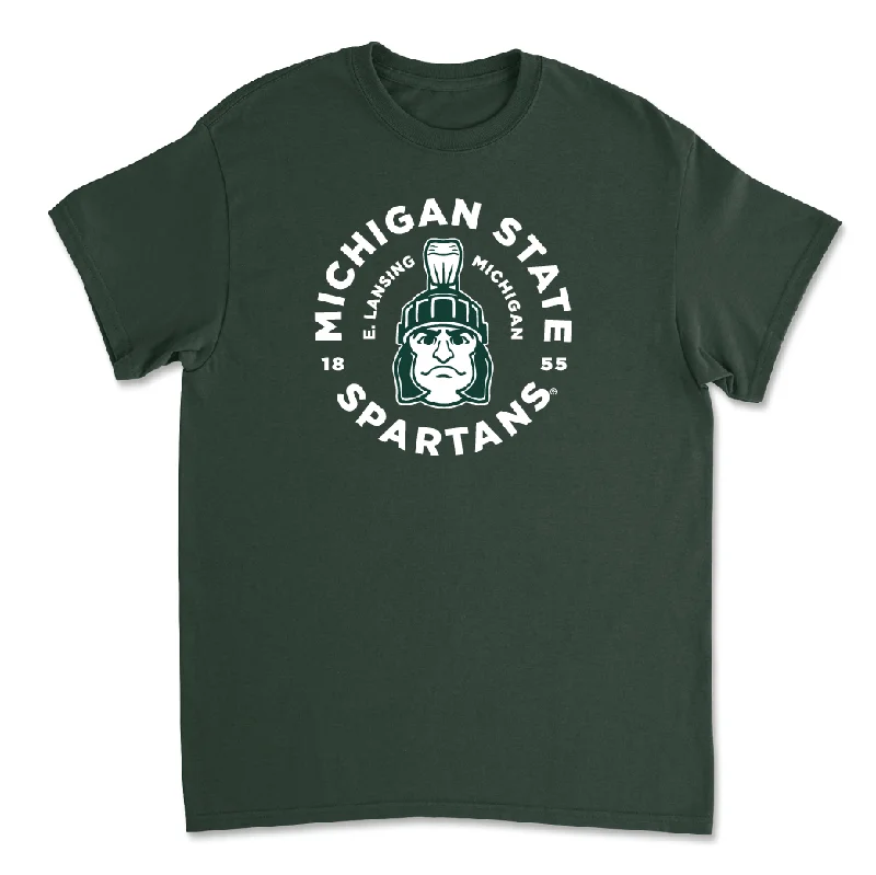 Men's basketball T-shirts durable-vintage -Green Men's Basketball East Lansing Tee - Tyson Walker