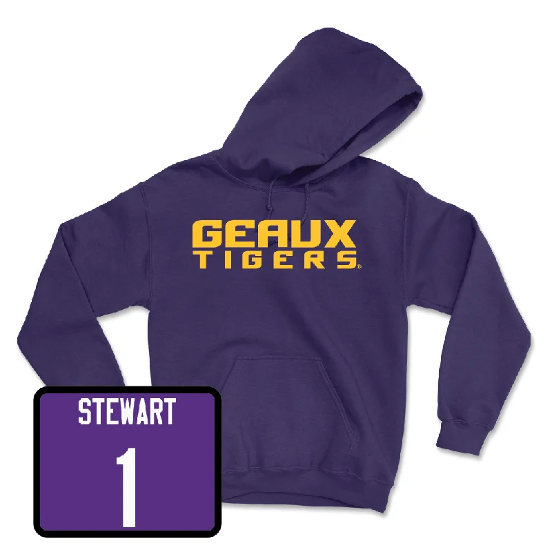 Men's basketball hoodie quick-dry apparel -Men's Basketball Purple Geaux Hoodie - Carlos Stewart