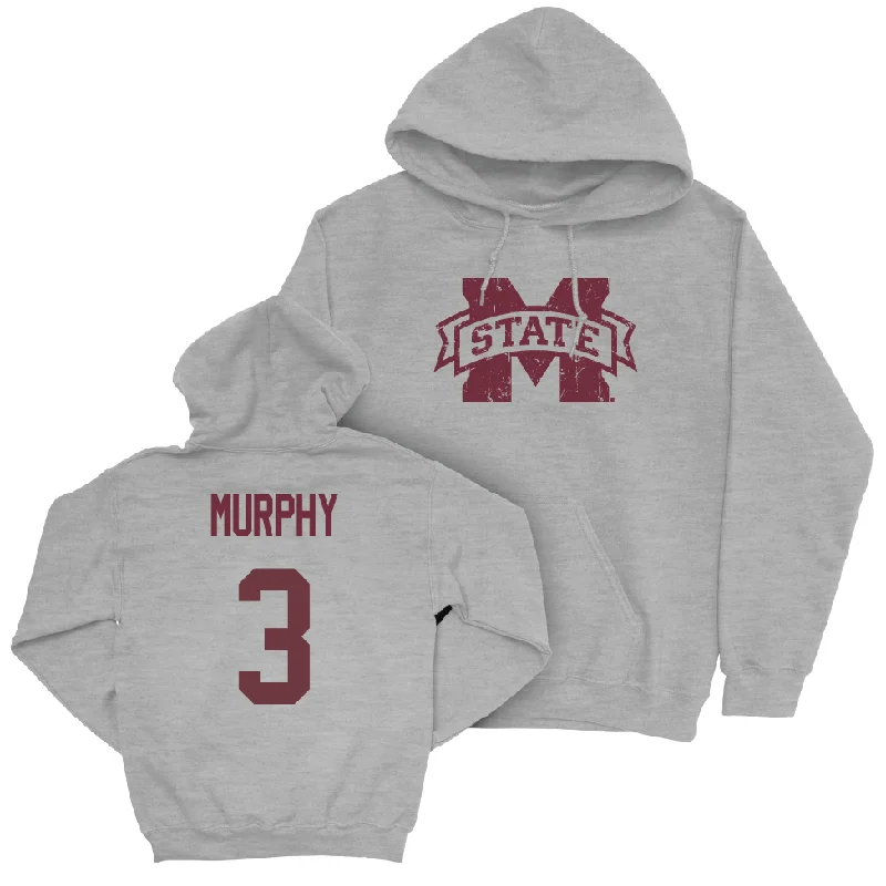 Men's basketball hoodie player special -Sport Grey Men's Basketball Classic Hoodie  - KeShawn Murphy