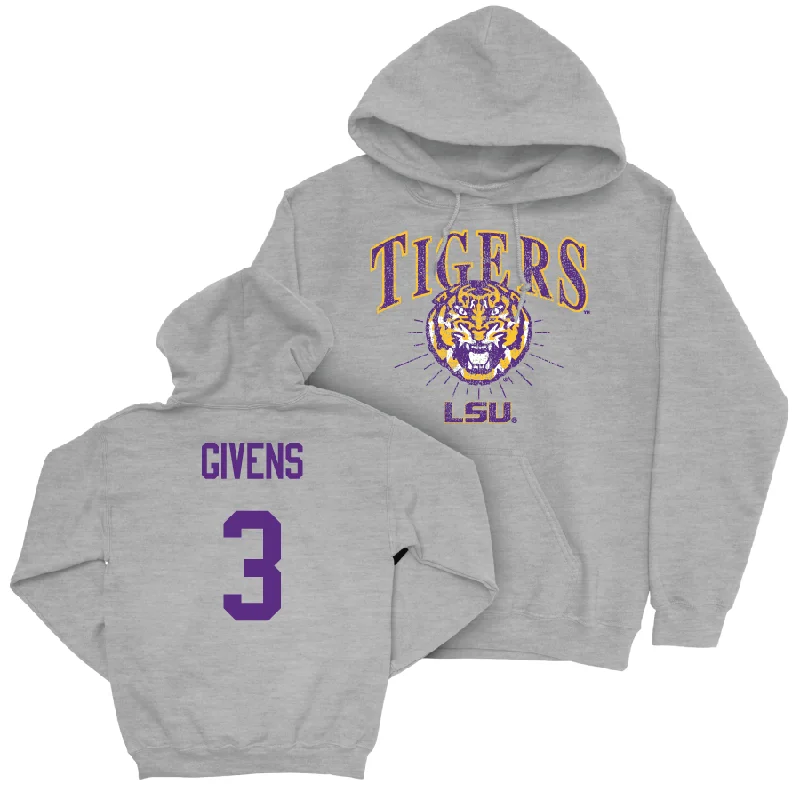 Men's basketball hoodie budget sale -Men's Basketball Sport Grey Tigers Hoodie  - Curtis Givens