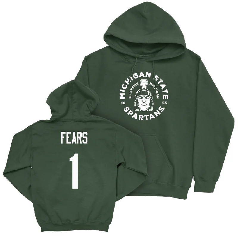 Men's basketball hoodie snug fit -Green Men's Basketball East Lansing Hoodie   - Jeremy Fears