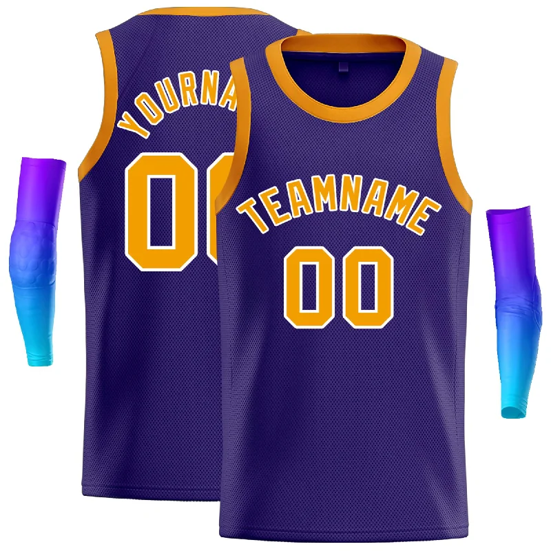 Basketball jerseys red -Custom Purple Yellow-White Classic Tops Casual Basketball Jersey