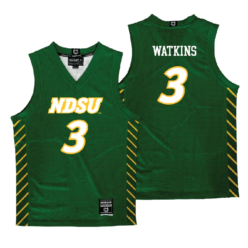 Basketball jerseys camouflage -NDSU Men's Basketball Green Jersey  - Brennan Watkins