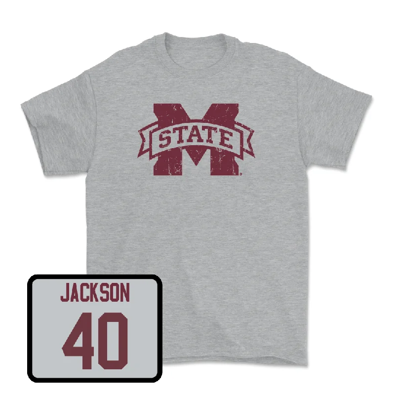 Men's basketball T-shirts logo -Sport Grey Men's Basketball Classic Tee  - Trey Jackson