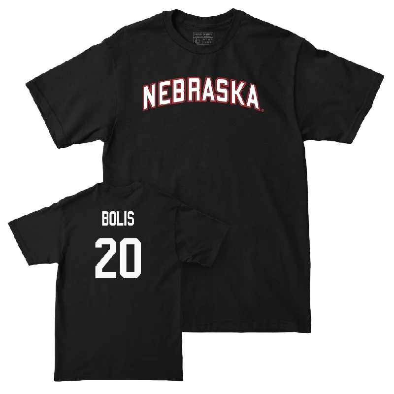 Men's basketball T-shirts stylish-play -Men's Basketball Black Nebraska Tee  - Justin Bolis