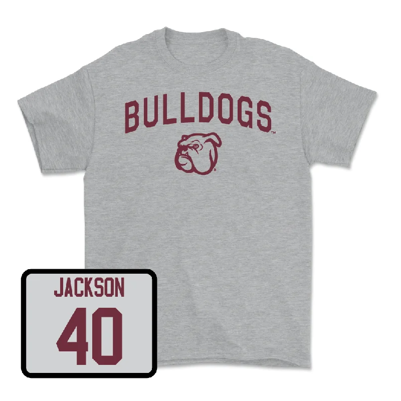 Men's basketball T-shirts trendy -Sport Grey Men's Basketball Bulldogs Tee  - Trey Jackson