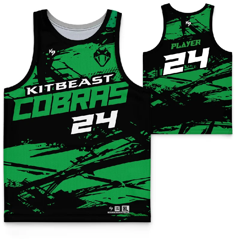 Basketball jerseys durable-play -Cobras Custom Basketball Jersey