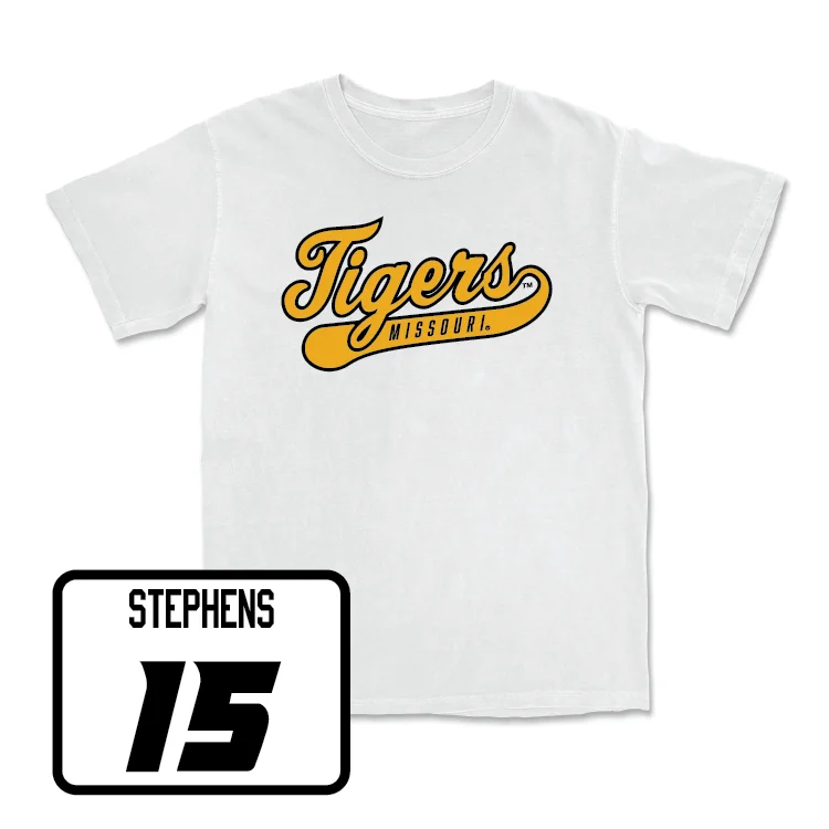 Men's basketball T-shirts modern-fan -Men's Basketball White Script Comfort Colors Tee - Danny Stephens