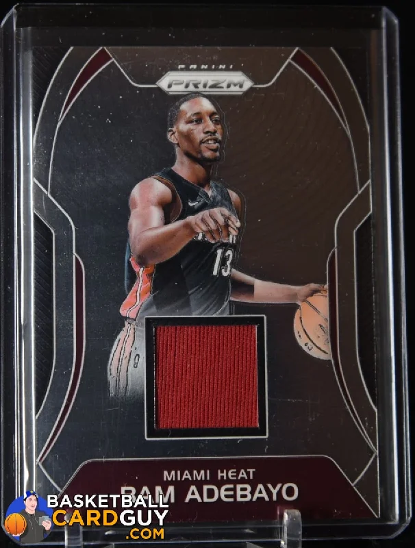 Basketball jerseys red -2017-18 Prizm Bam Adebayo RC Jersey Sensational Swatches