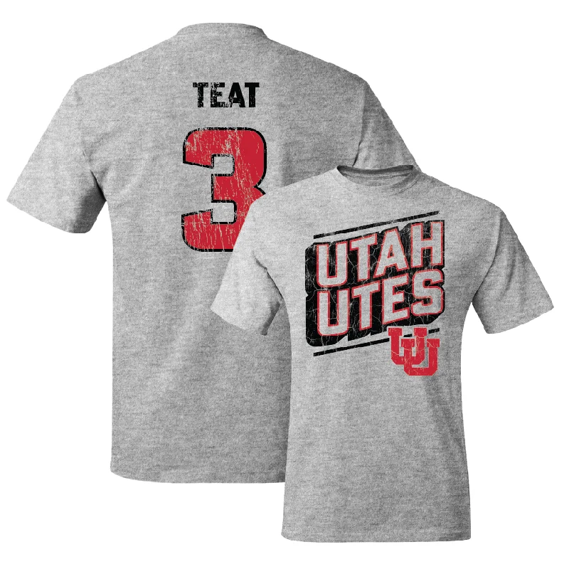 Men's basketball T-shirts retro-stretch -Sport Grey Men's Basketball Slant Tee  - Jayden Teat