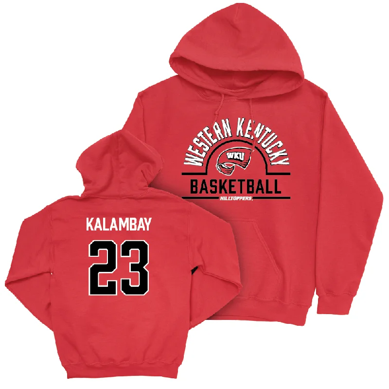 Men's basketball hoodie lightweight fleece -WKU Men's Basketball Red Arch Hoodie - Enoch Kalambay | #23