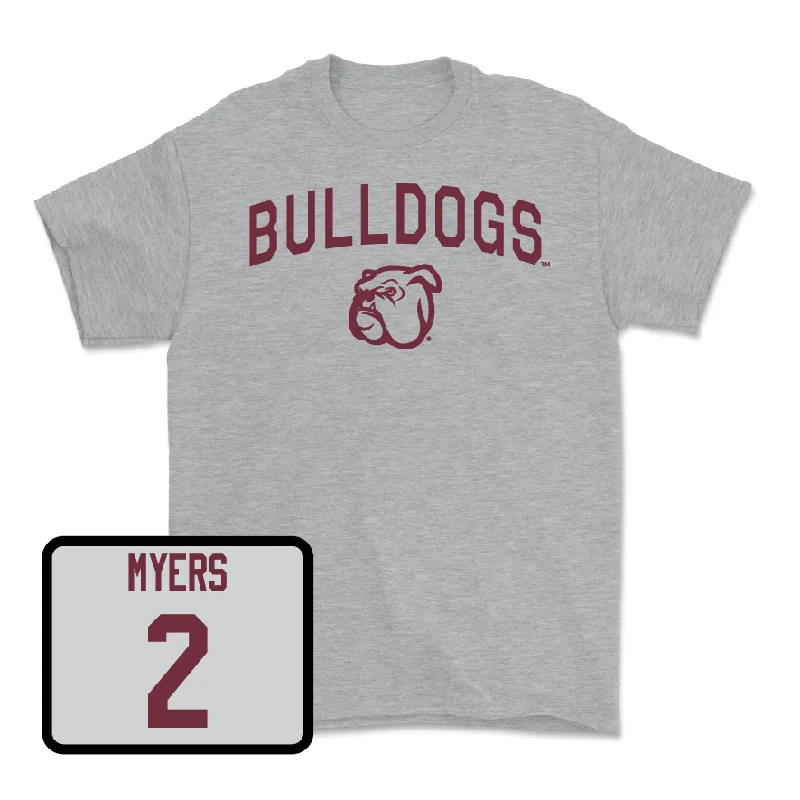 Men's basketball T-shirts stylish-fit -Sport Grey Men's Basketball Bulldogs Tee - Adrian Myers