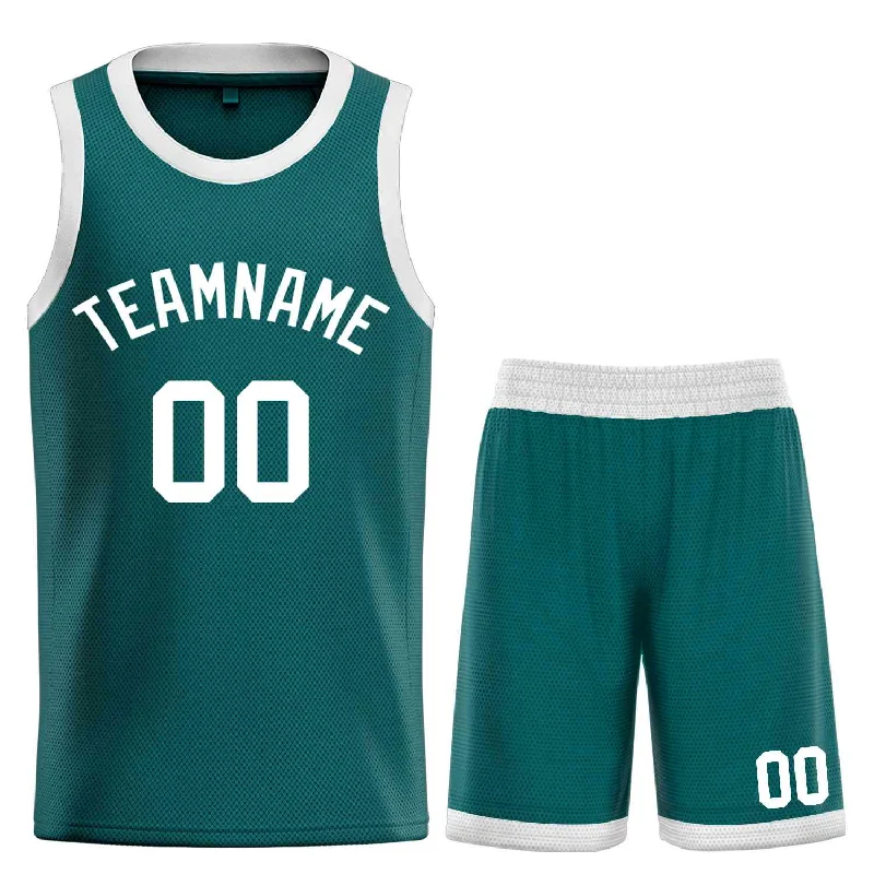 Basketball jerseys indoor -Custom Aqua WhiteBull Classic Sets Curved Basketball Jersey