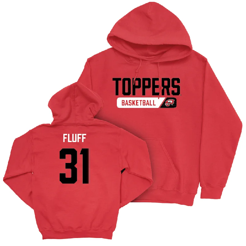 Men's basketball hoodie durable stitching -WKU Men's Basketball Red Staple Hoodie - Tyler Olden "Fluff" | #31