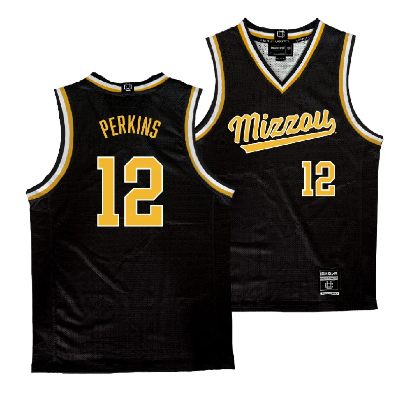 Basketball jerseys oversized -Mizzou Men's Basketball Black Jersey  - Tony Perkins